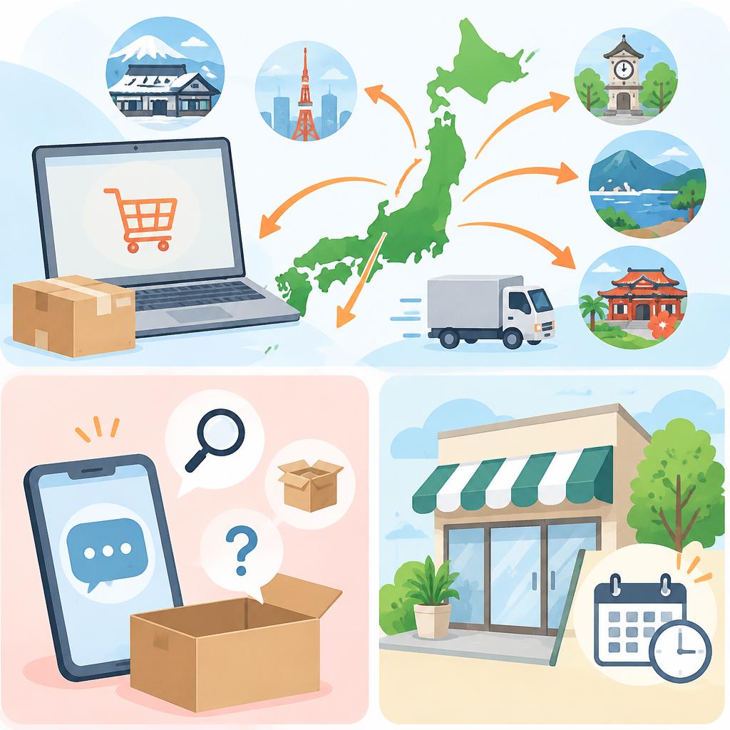 初めての方も安心。注文からお届けまで全国対応